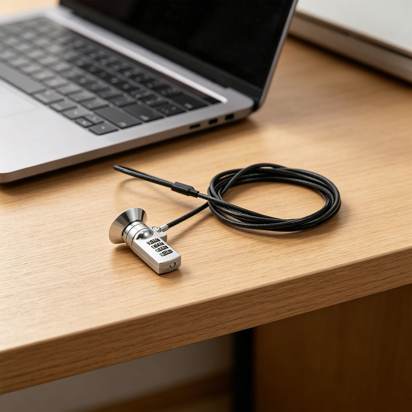 Cable Lock Laptop - 1 ensemble de serrures combinées pour