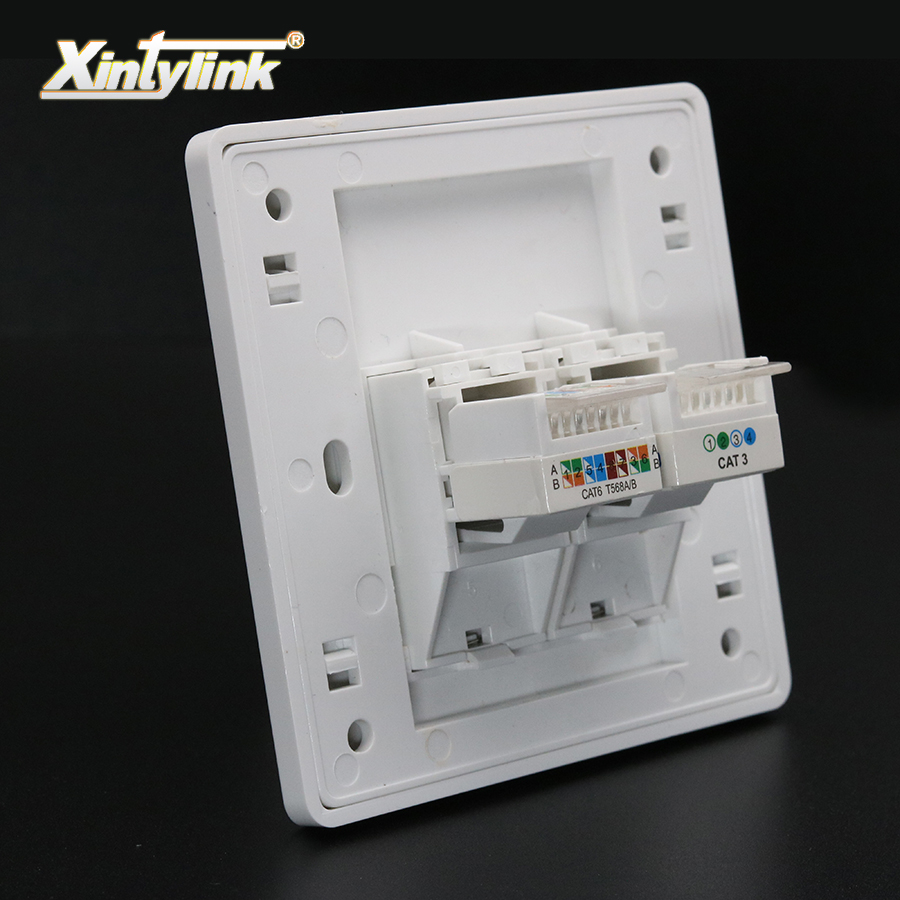 Patch Panel Cat6 - Xintylink Prise murale modulaire RJ11 RJ45
