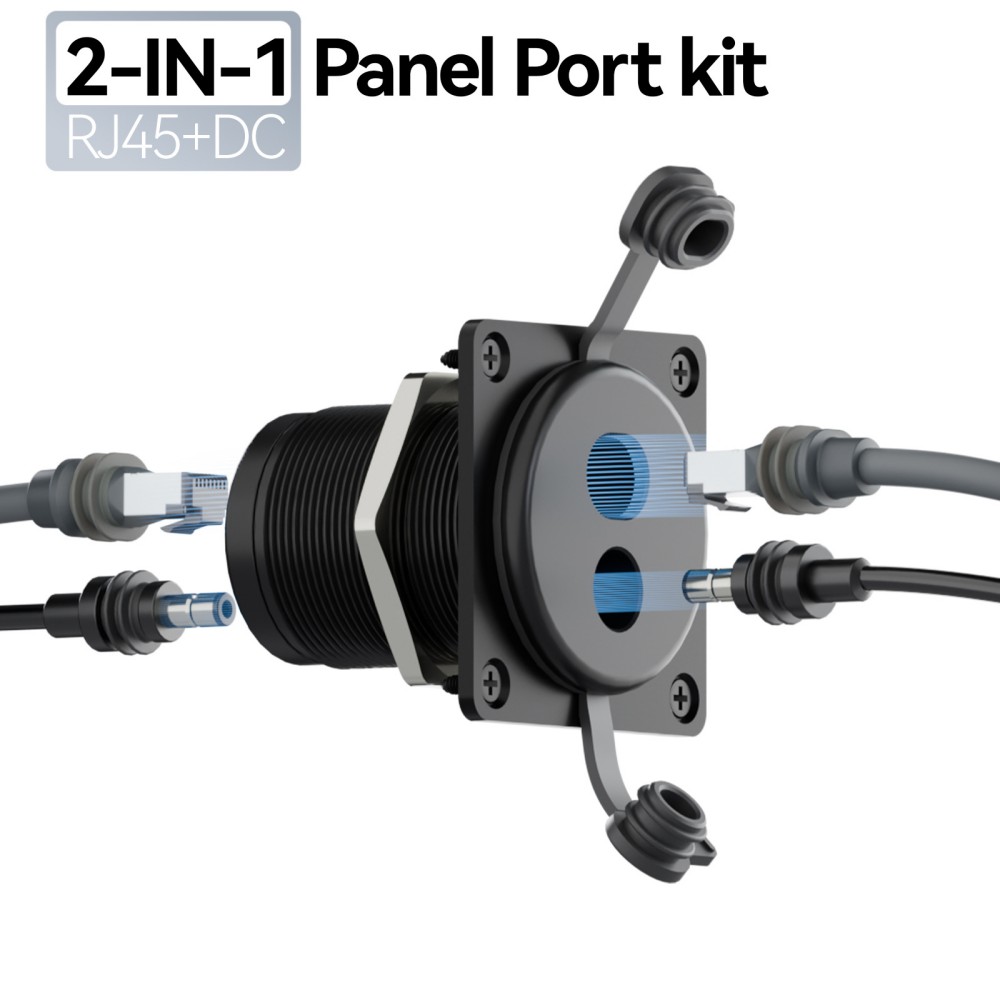 Patch Panel Cat6 - Prise murale double en aluminium pour