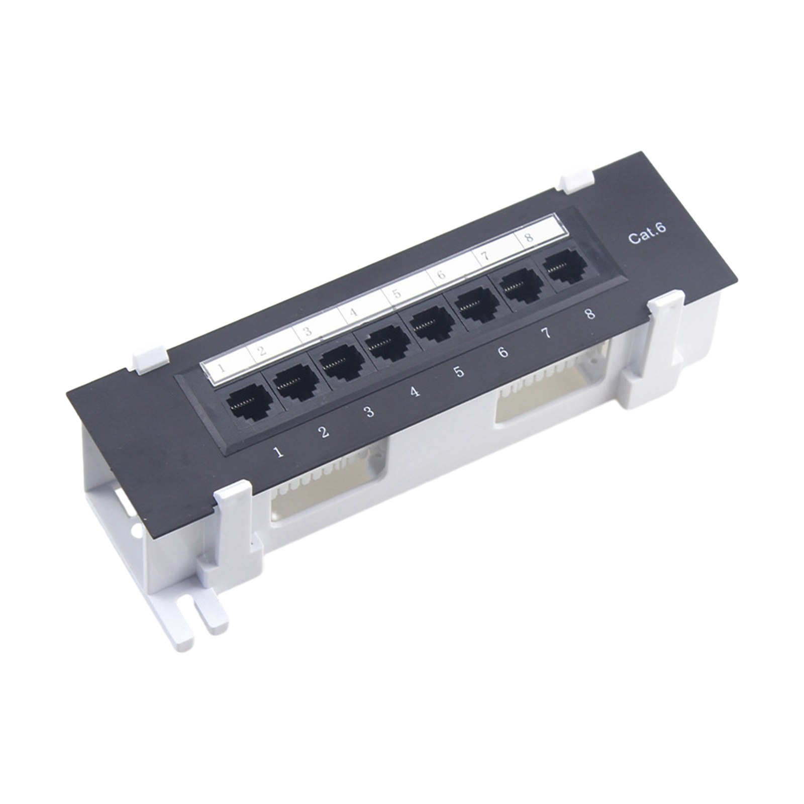 Patch Panel Cat6 - Panneau de raccordement mural à 8