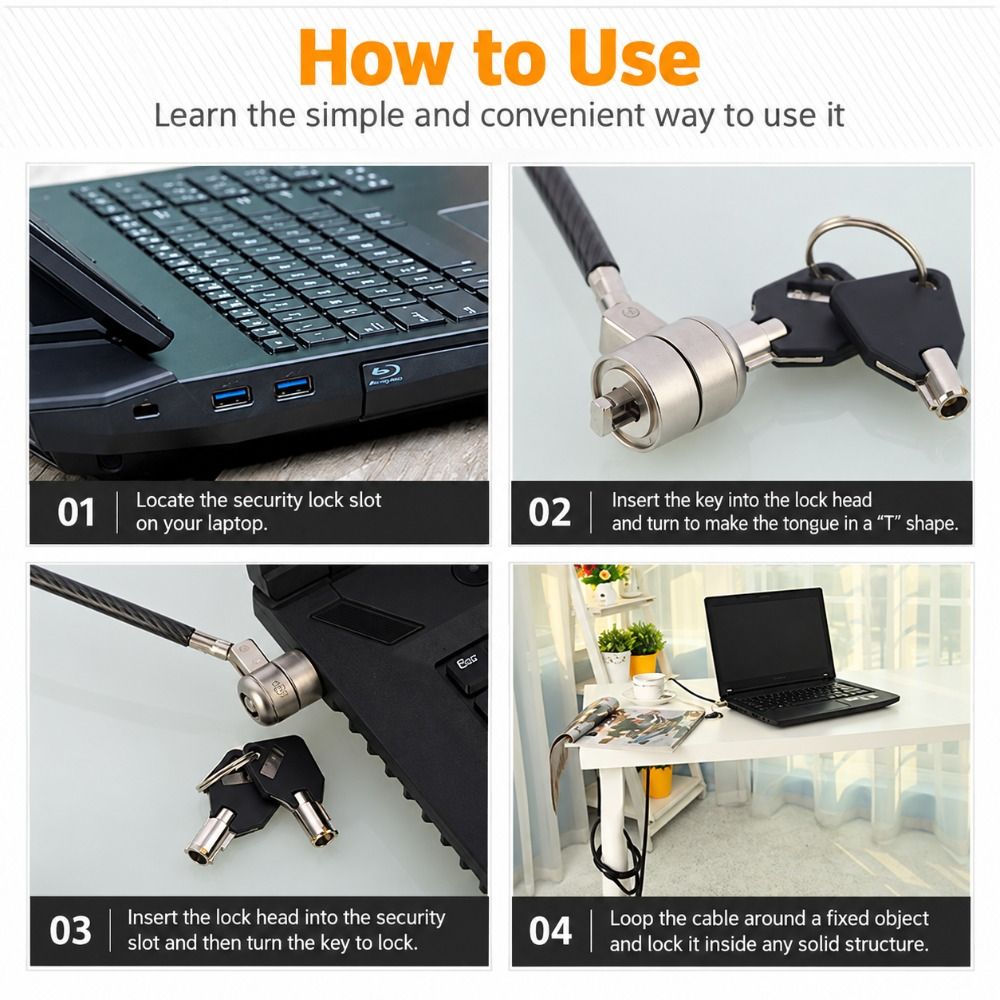 Câble de verrouillage pour ord - Cable Lock Laptop avis et prix
